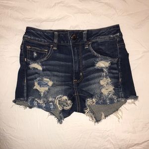 American Eagle denim super stretch shorts